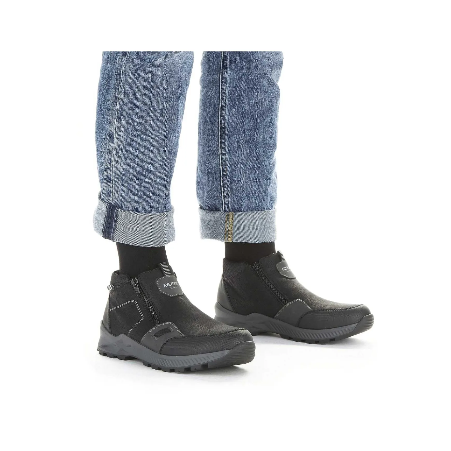 Rieker Men'S Slippers Asphalt Black
