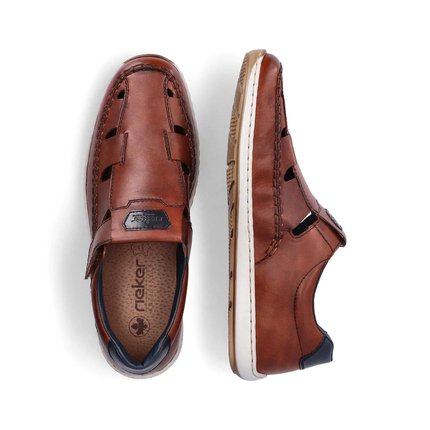 Rieker Men'S Slippers Chestnut Brown