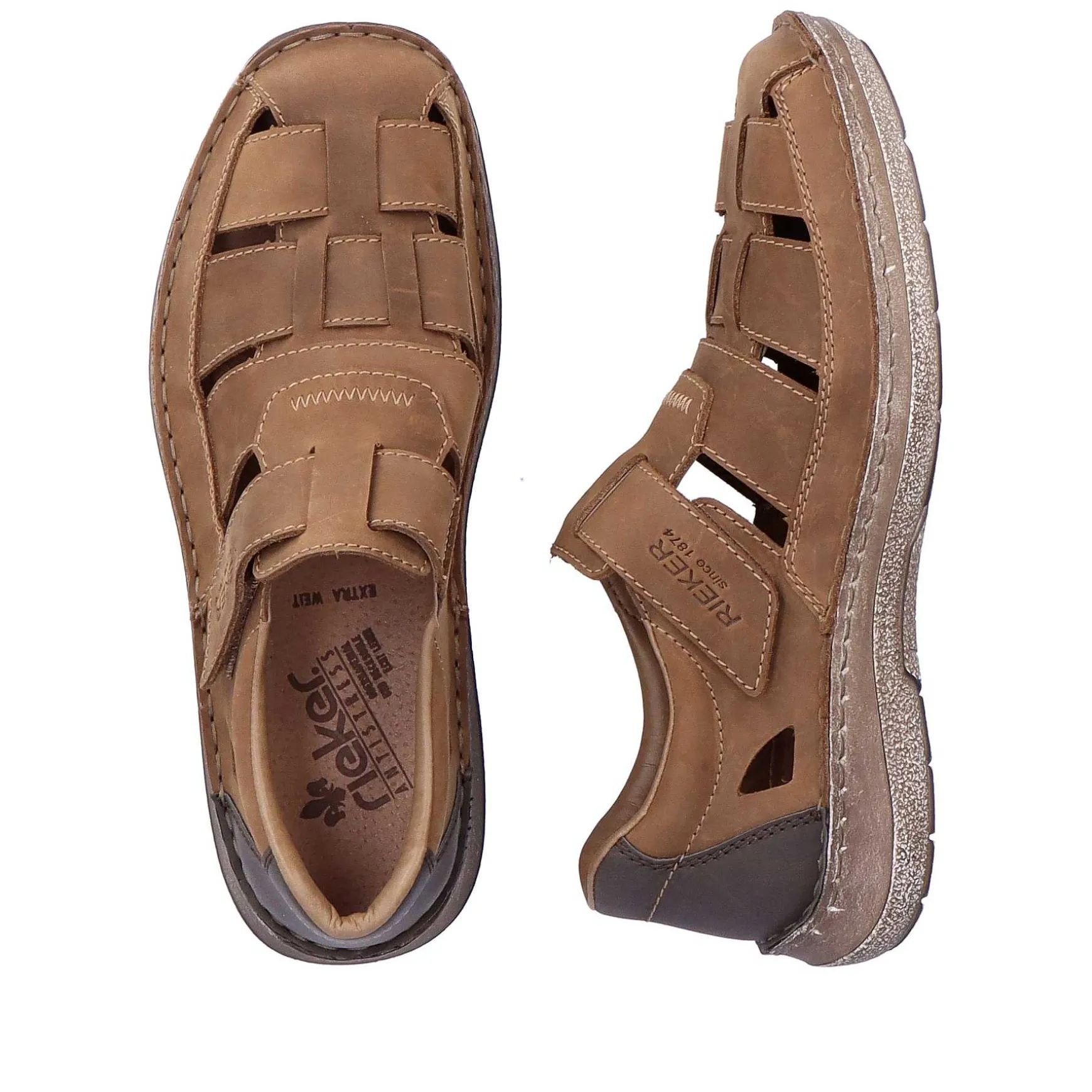 Rieker Men'S Slippers Espresso Brown
