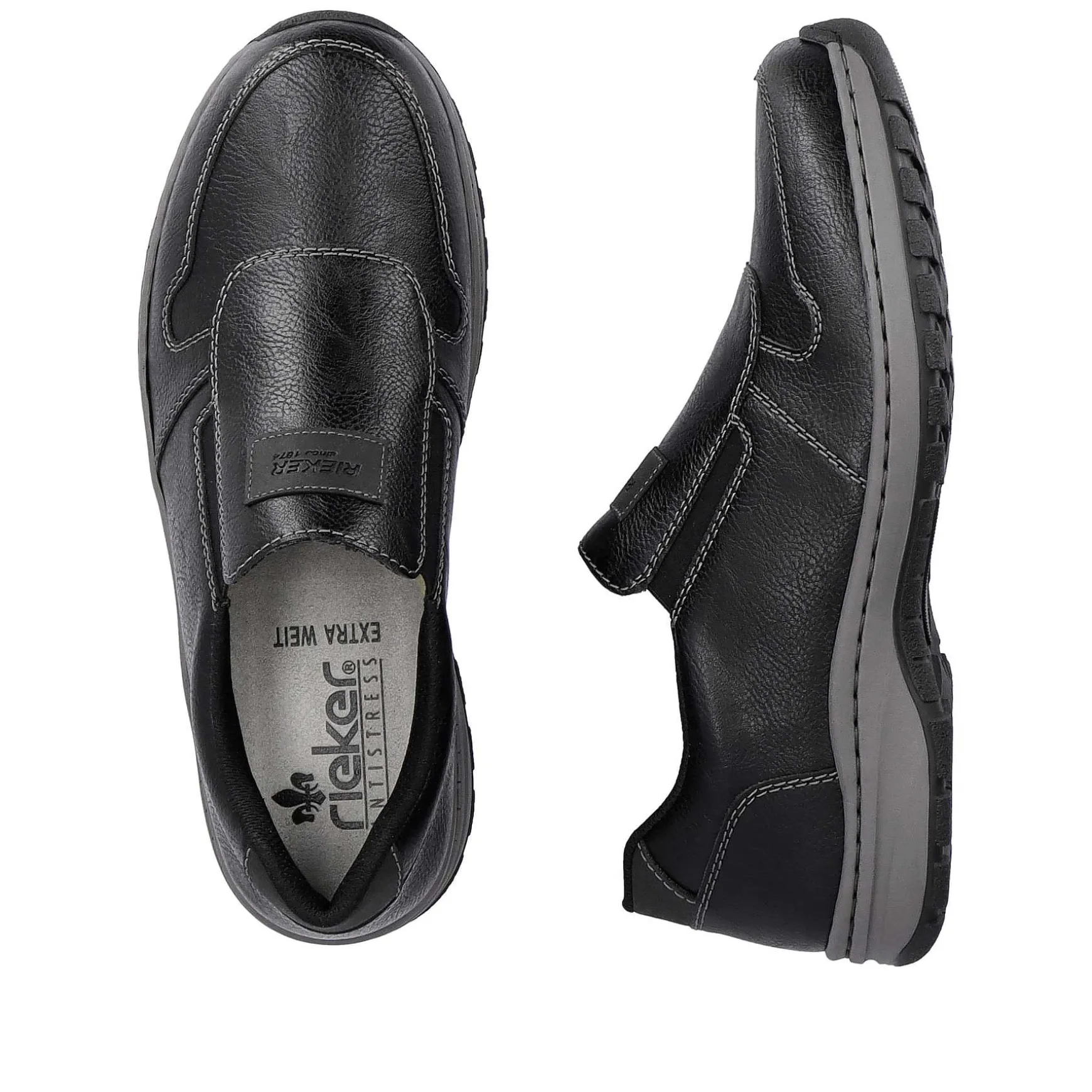 Rieker Men'S Slippers Graphite Black
