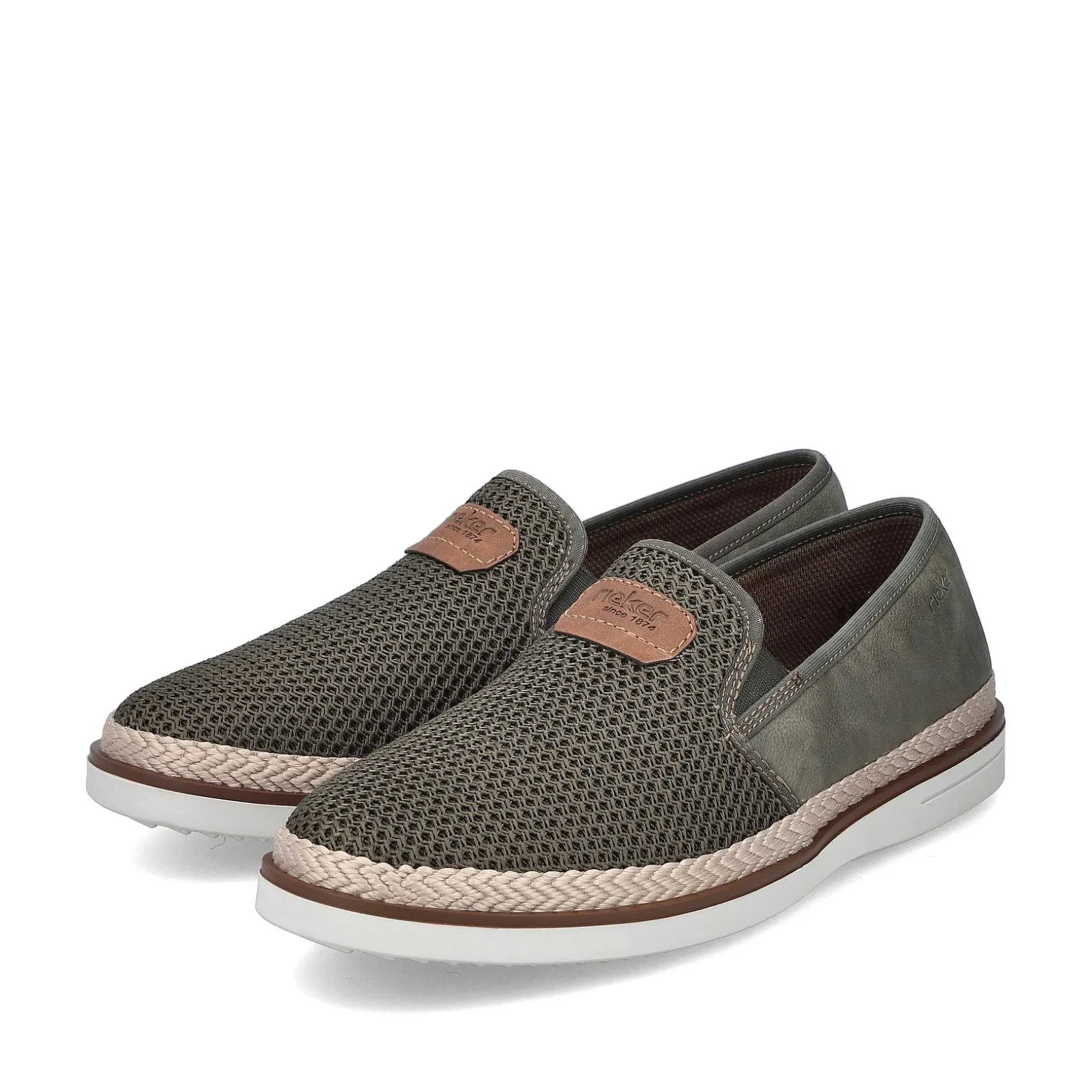 Rieker Men'S Slippers Khaki-Green