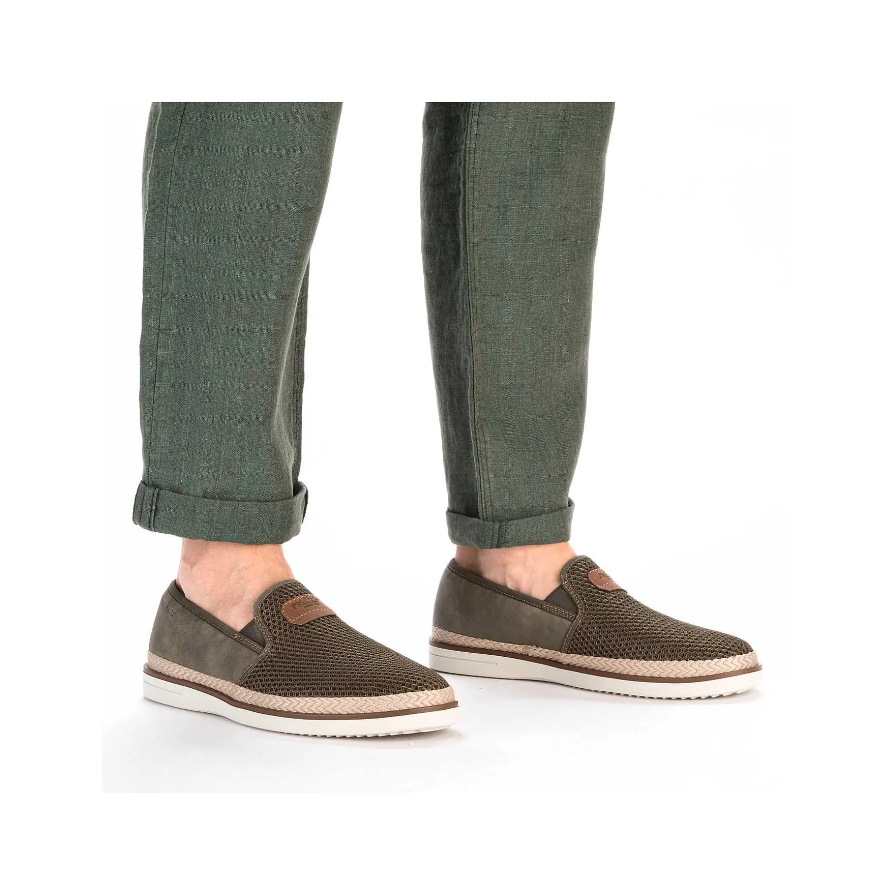 Rieker Men'S Slippers Khaki-Green
