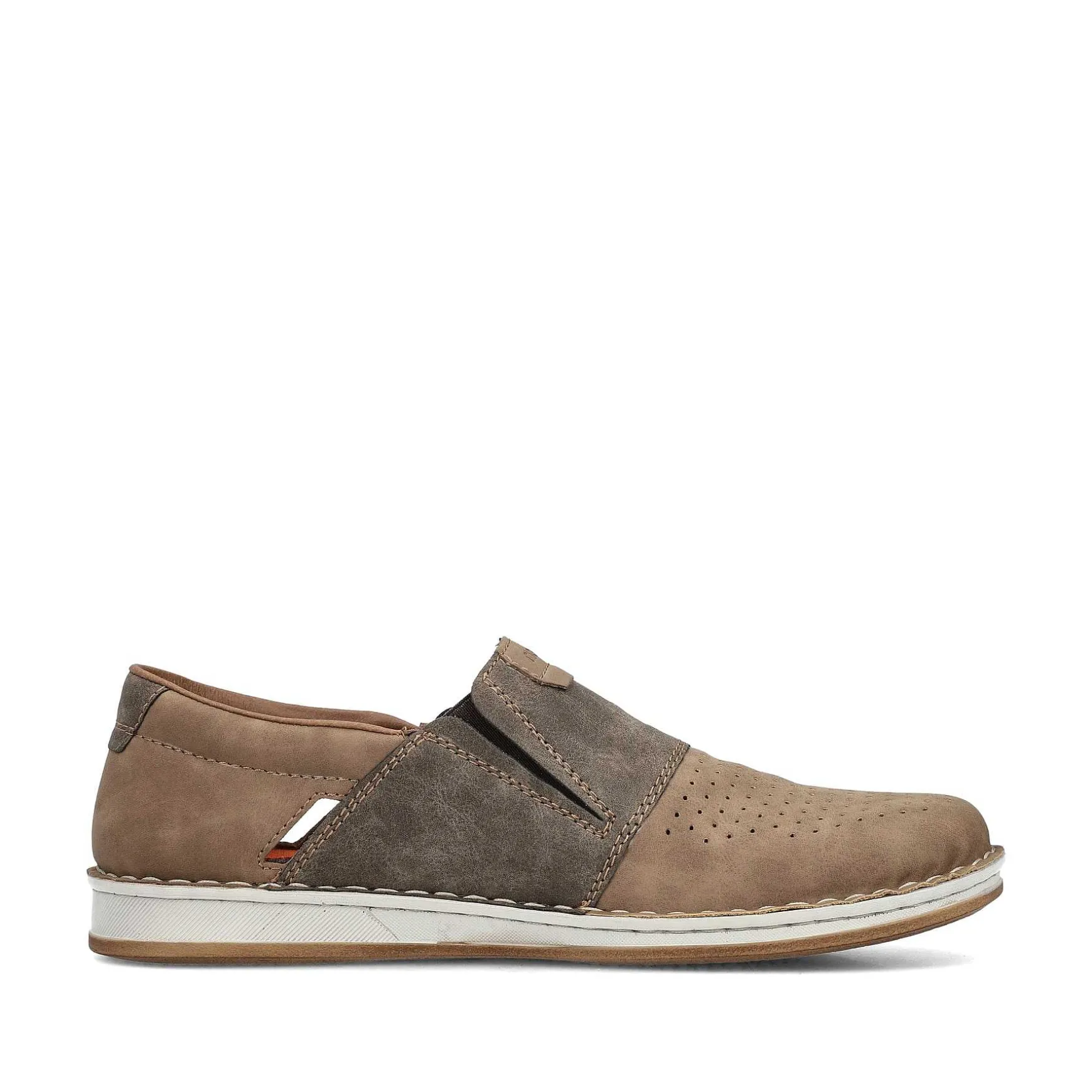 Rieker Men'S Slippers Light Beige-Stone Gray