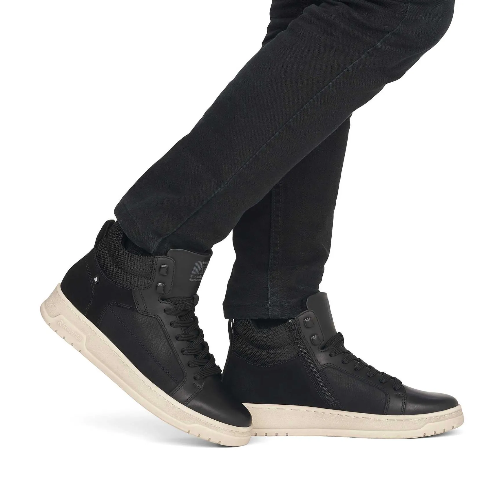 Rieker Men'S Sneaker High Steel Black