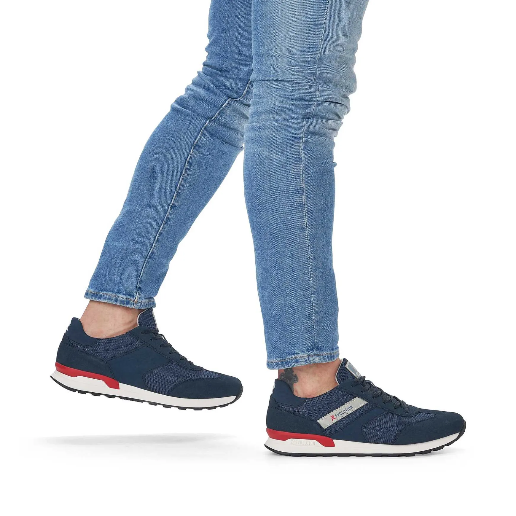 Rieker Men'S Sneaker Low Atlantic Blue
