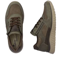Rieker Men'S Sneaker Low Army Green-Olive Brown