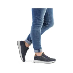 Rieker Men'S Sneaker Low Blue Gray