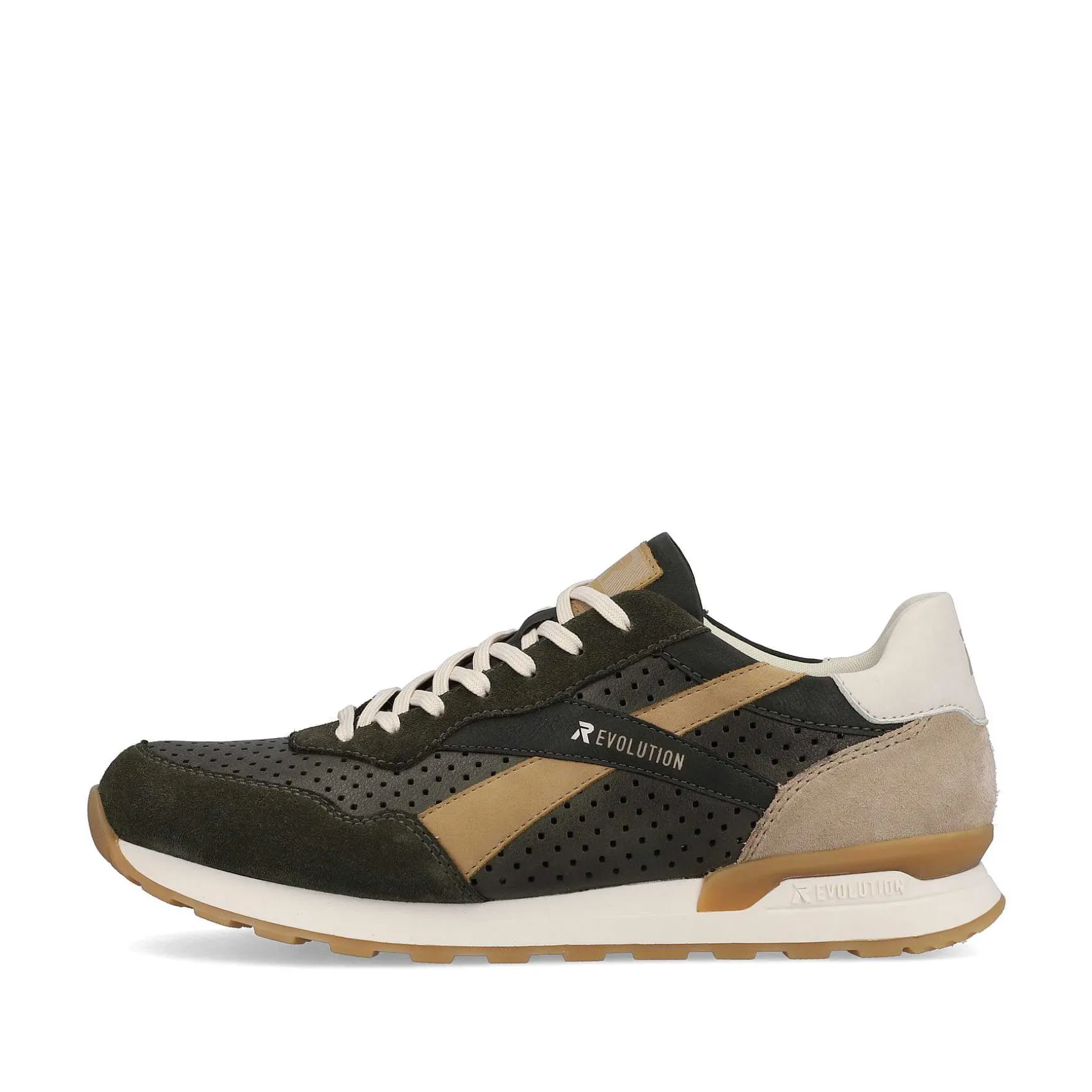 Rieker Men'S Sneaker Low Forest-Green Clay-Beige