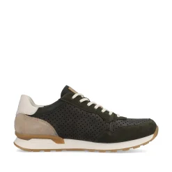 Rieker Men'S Sneaker Low Forest-Green Clay-Beige