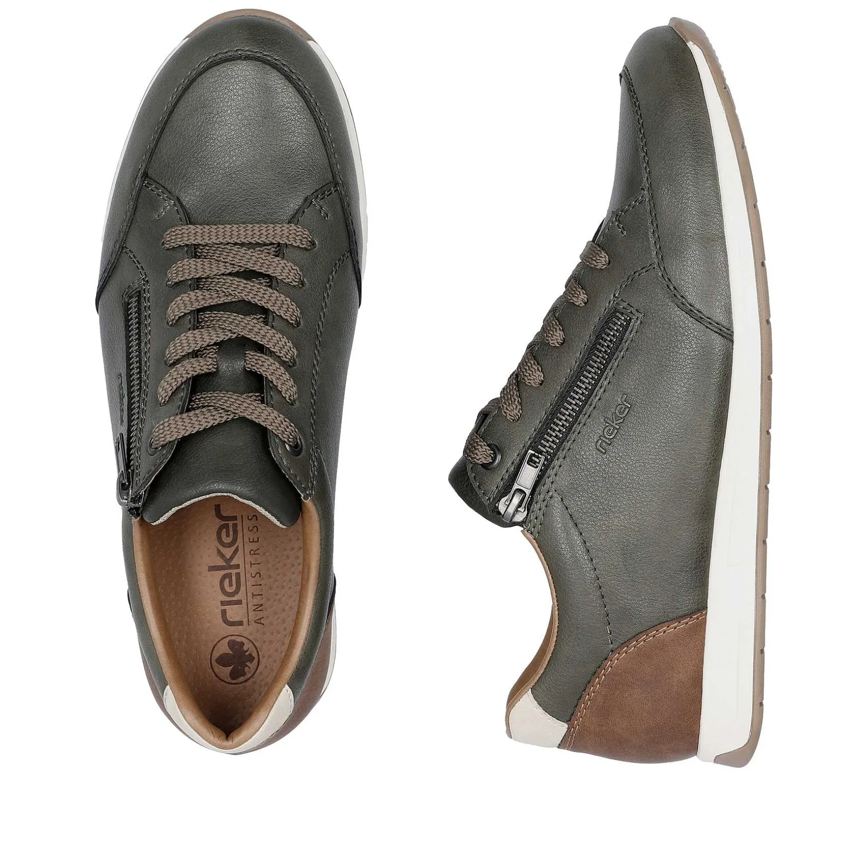 Rieker Men'S Sneaker Low Green Grey