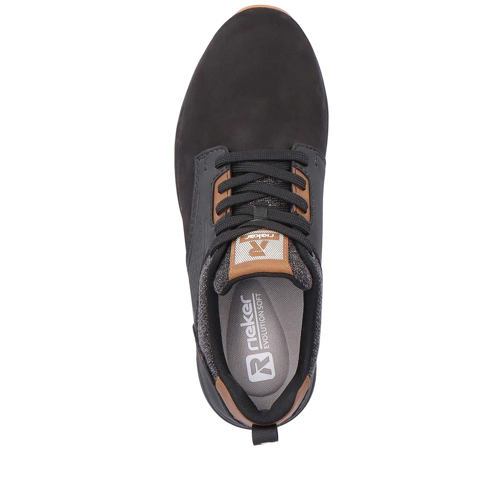 Rieker Men'S Sneaker Low Night-Black Wood-Brown