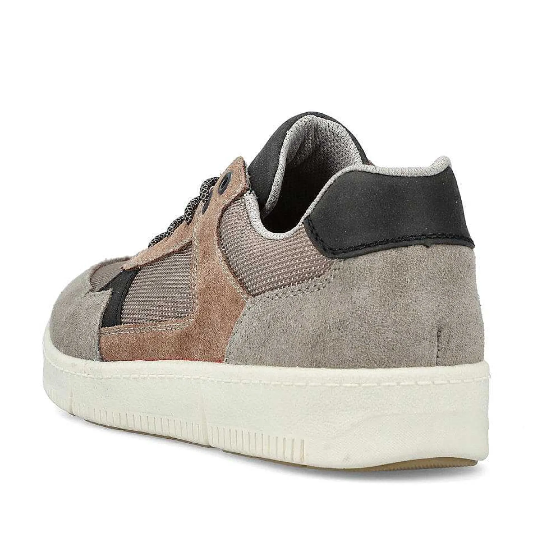 Rieker Men'S Sneaker Low Platinum Gray-Nut Brown