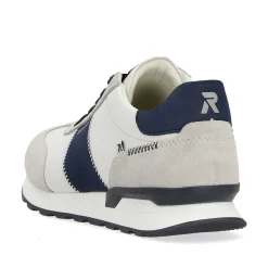 Rieker Men'S Sneaker Low Stone-Grey Creamy-White
