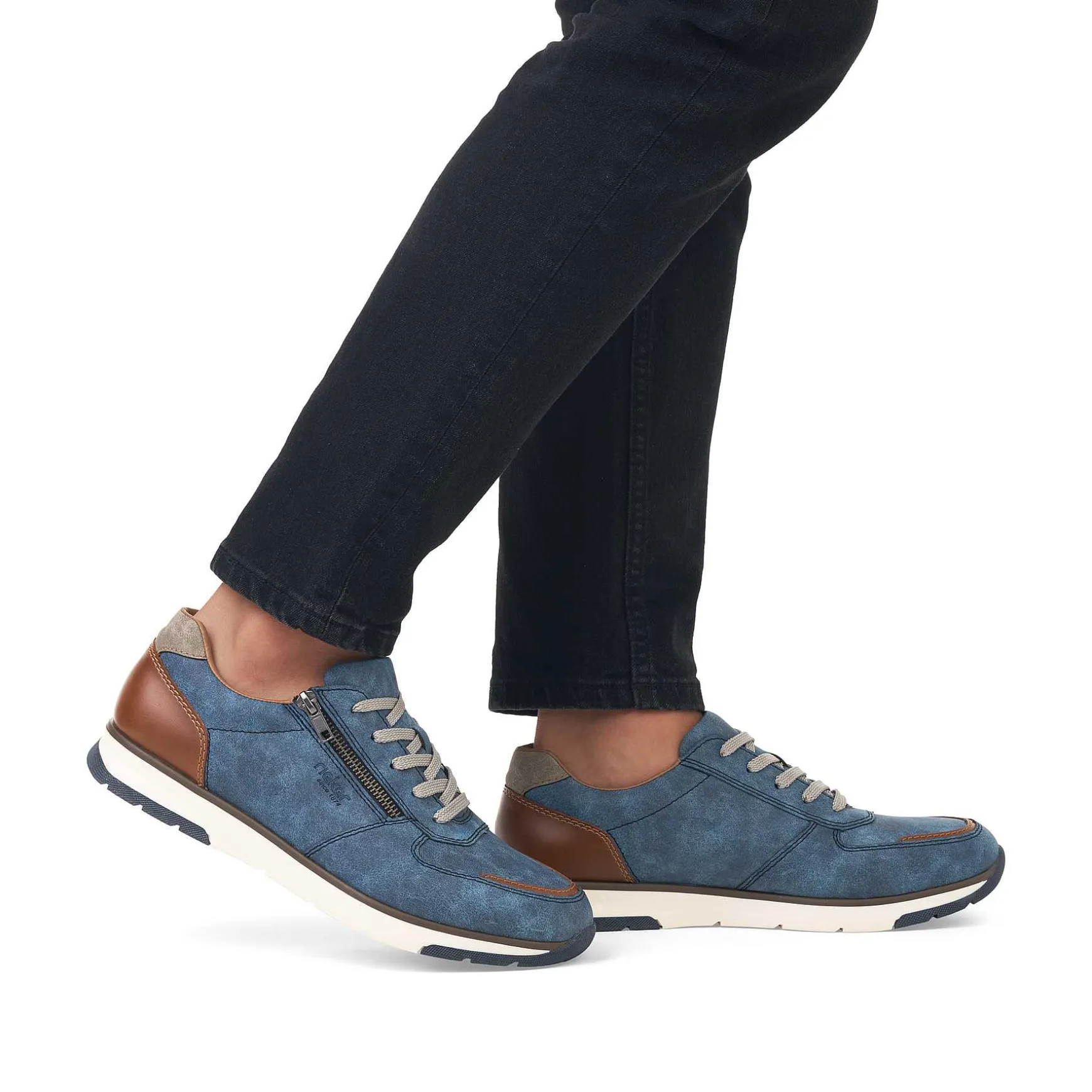 Rieker Men'S Sneaker Low Slate Blue