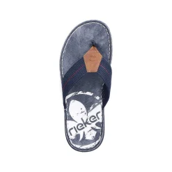 Rieker Men'S Toe Separator Navy Blue-Brown