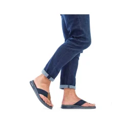 Rieker Men'S Toe Separator Navy Blue-Brown