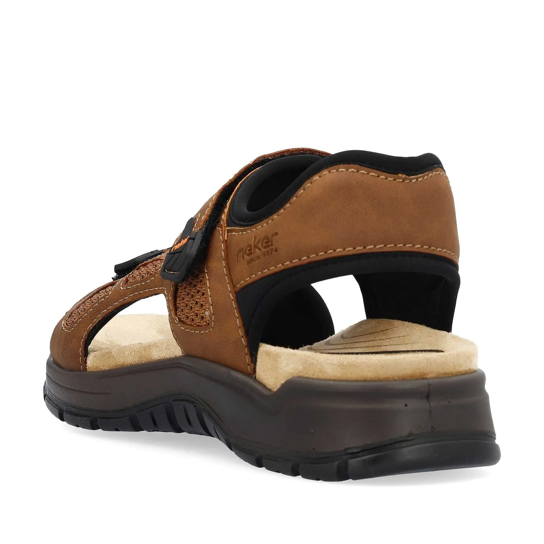Rieker Men'S Trekking Sandals Wood Brown