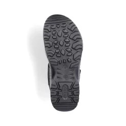 Rieker Men'S Trekking Sandals Asphalt Black
