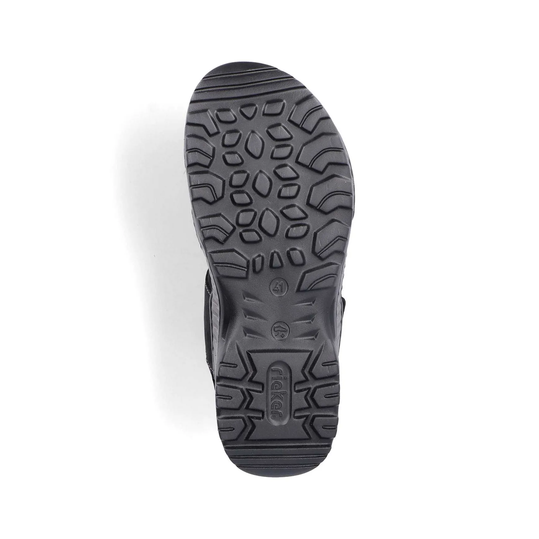 Rieker Men'S Trekking Sandals Asphalt Black