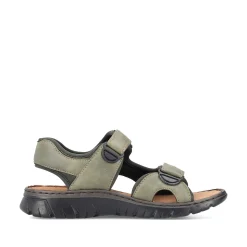 Rieker Men'S Trekking Sandals Green Gray