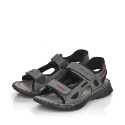 Rieker Men'S Trekking Sandals Rock Grey