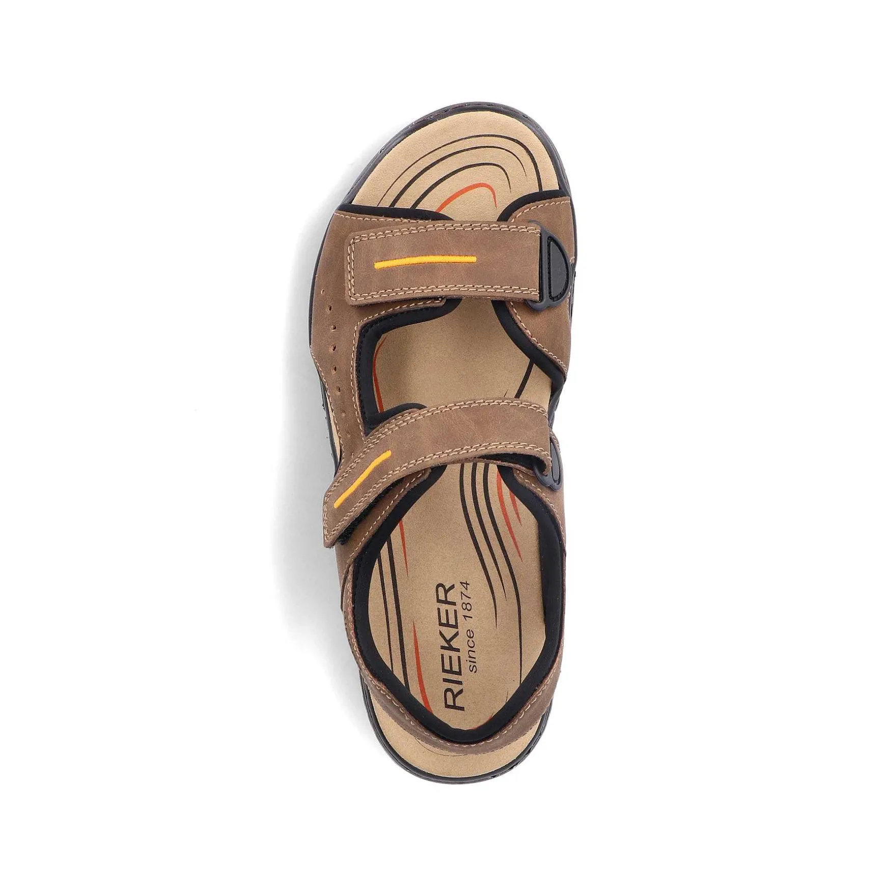 Rieker Men'S Trekking Sandals Coffee Brown