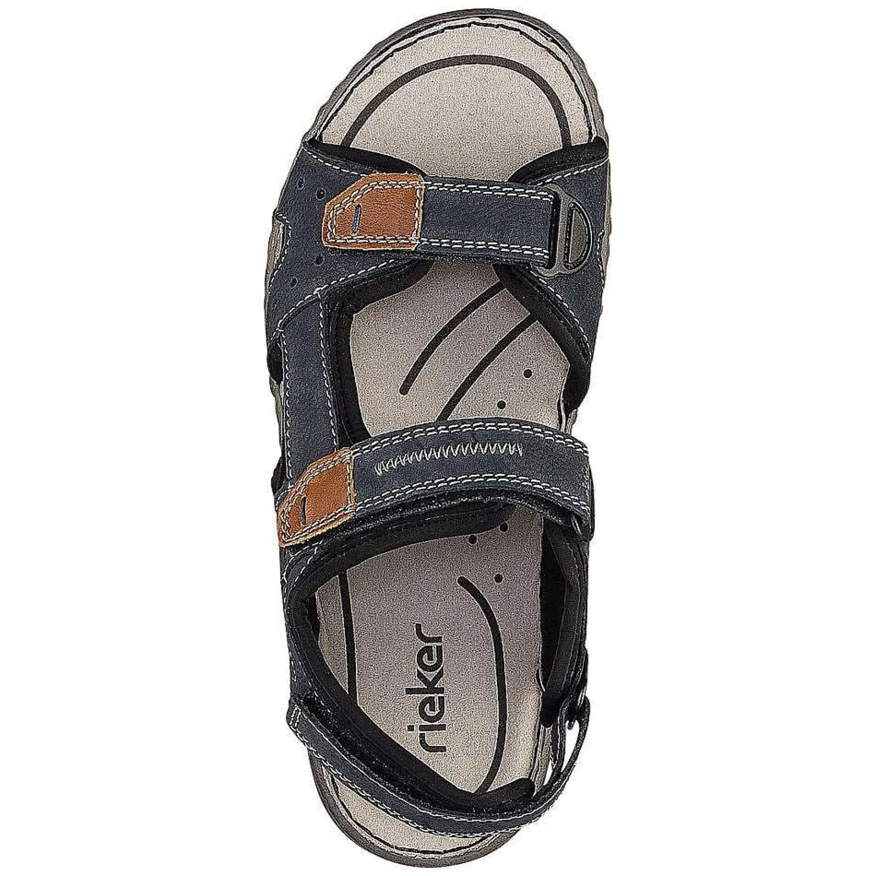 Rieker Men'S Trekking Sandals Sea Blue