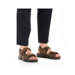 Rieker Men'S Trekking Sandals Coffee Brown