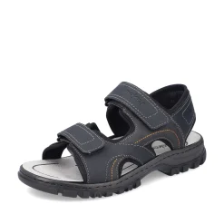 Rieker Men'S Trekking Sandals Midnight Black