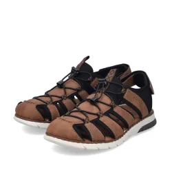 Rieker Men'S Trekking Sandals Nut Brown