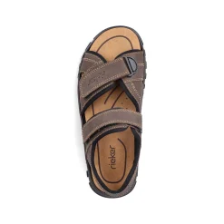 Rieker Men'S Trekking Sandals Espresso Brown