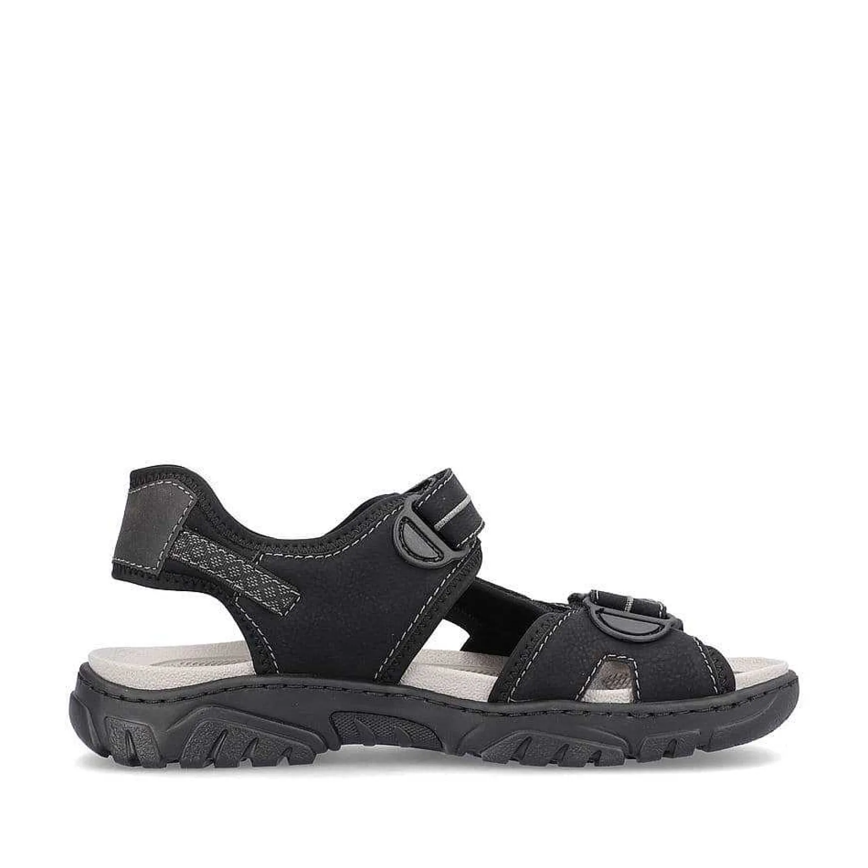 Rieker Men'S Trekking Sandals Jet Black