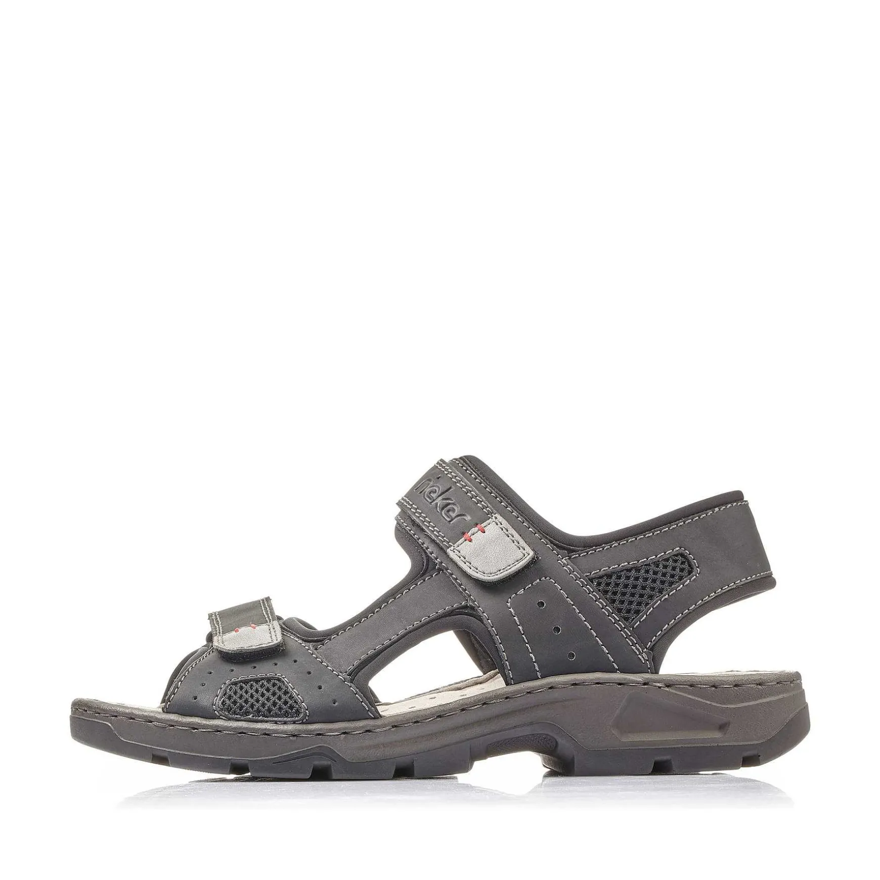 Rieker Men'S Trekking Sandals Graphite Black
