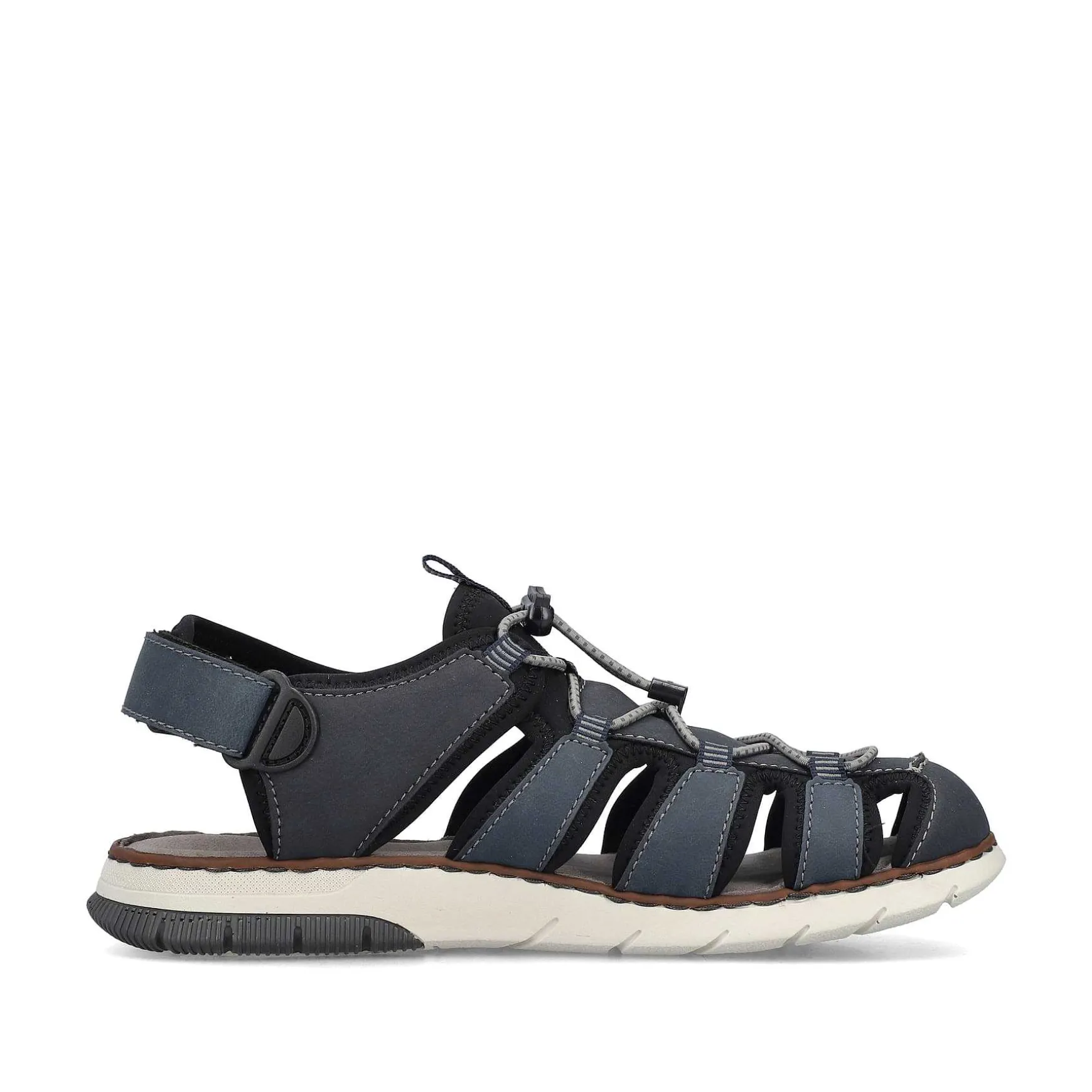 Rieker Men'S Trekking Sandals Steel Blue