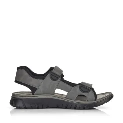 Rieker Men'S Trekking Sandals Rock Grey