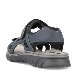 Rieker Men'S Trekking Sandals Blue Gray