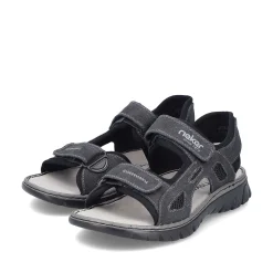 Rieker Men'S Trekking Sandals Stone Gray