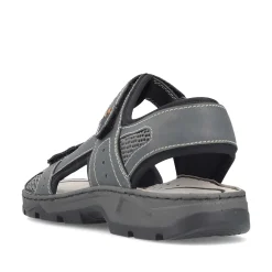 Rieker Men'S Trekking Sandals Dark Gray