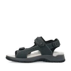 Rieker Men'S Trekking Sandals Blue Gray