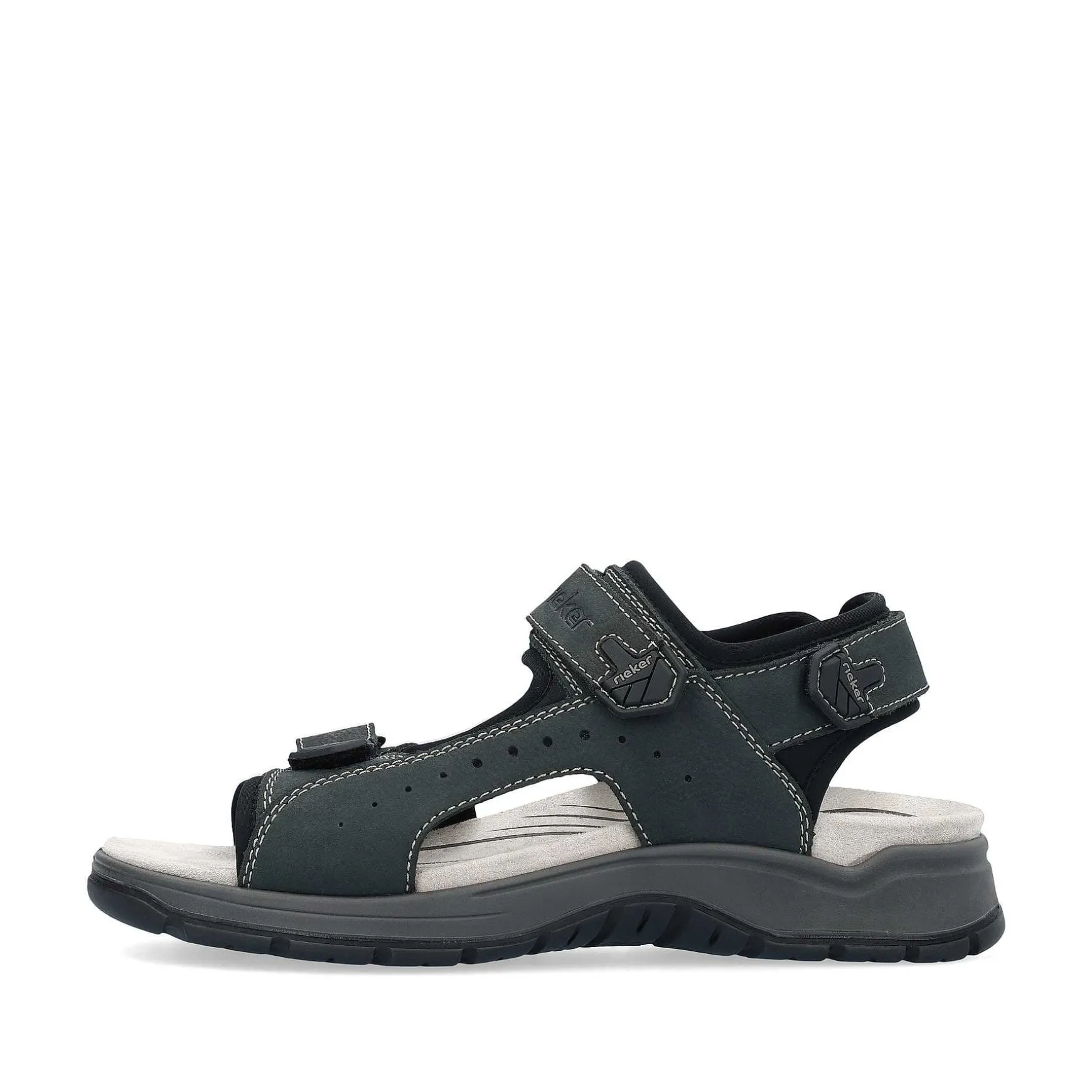 Rieker Men'S Trekking Sandals Blue Gray