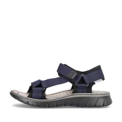 Rieker Men'S Trekking Sandals Navy Blue
