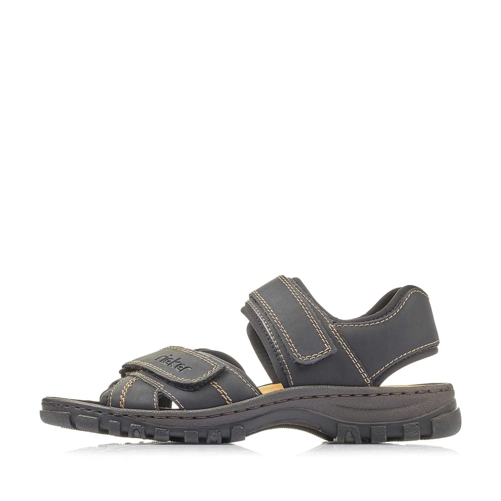 Rieker Men'S Trekking Sandals Graphite Black