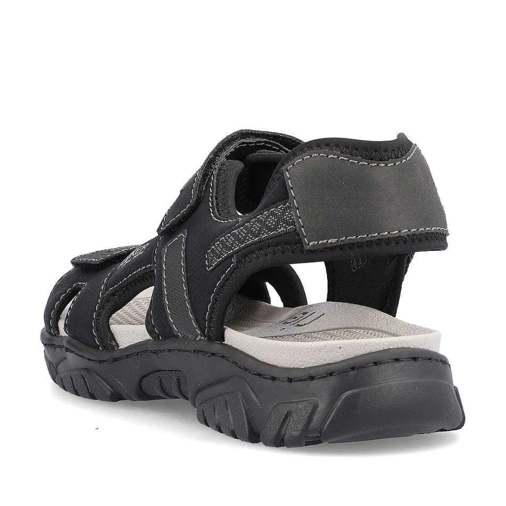 Rieker Men'S Trekking Sandals Jet Black