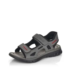 Rieker Men'S Trekking Sandals Rock Grey