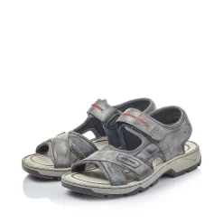 Rieker Men'S Trekking Sandals Asphalt Gray