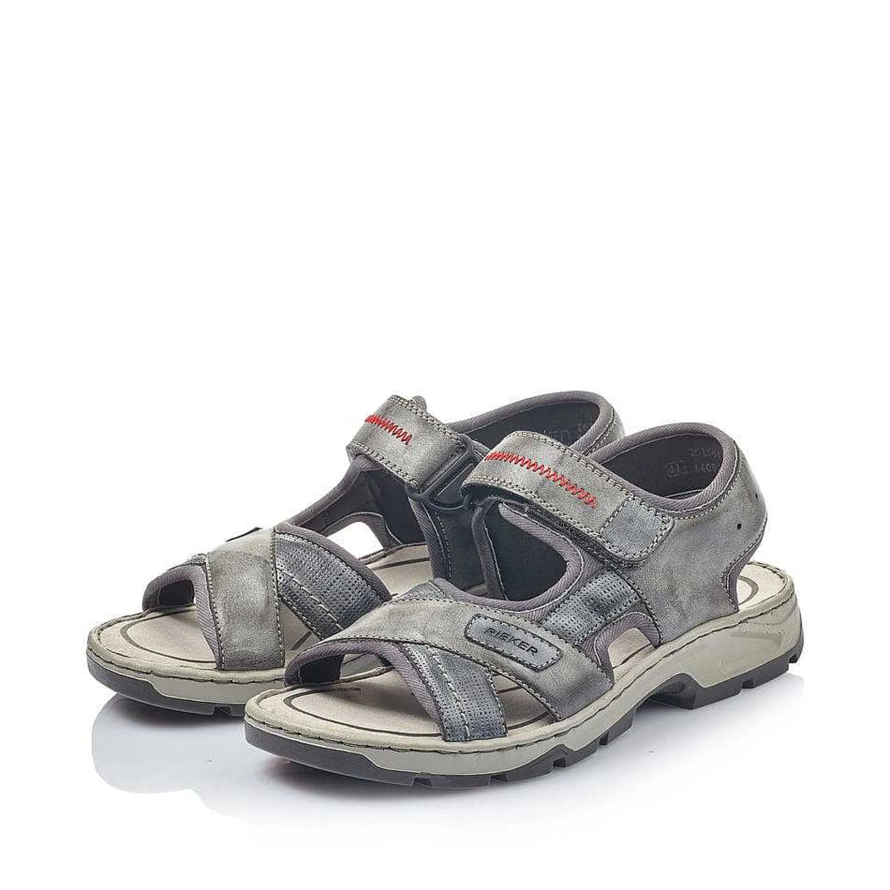 Rieker Men'S Trekking Sandals Asphalt Gray