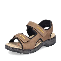 Rieker Men'S Trekking Sandals Coffee Brown