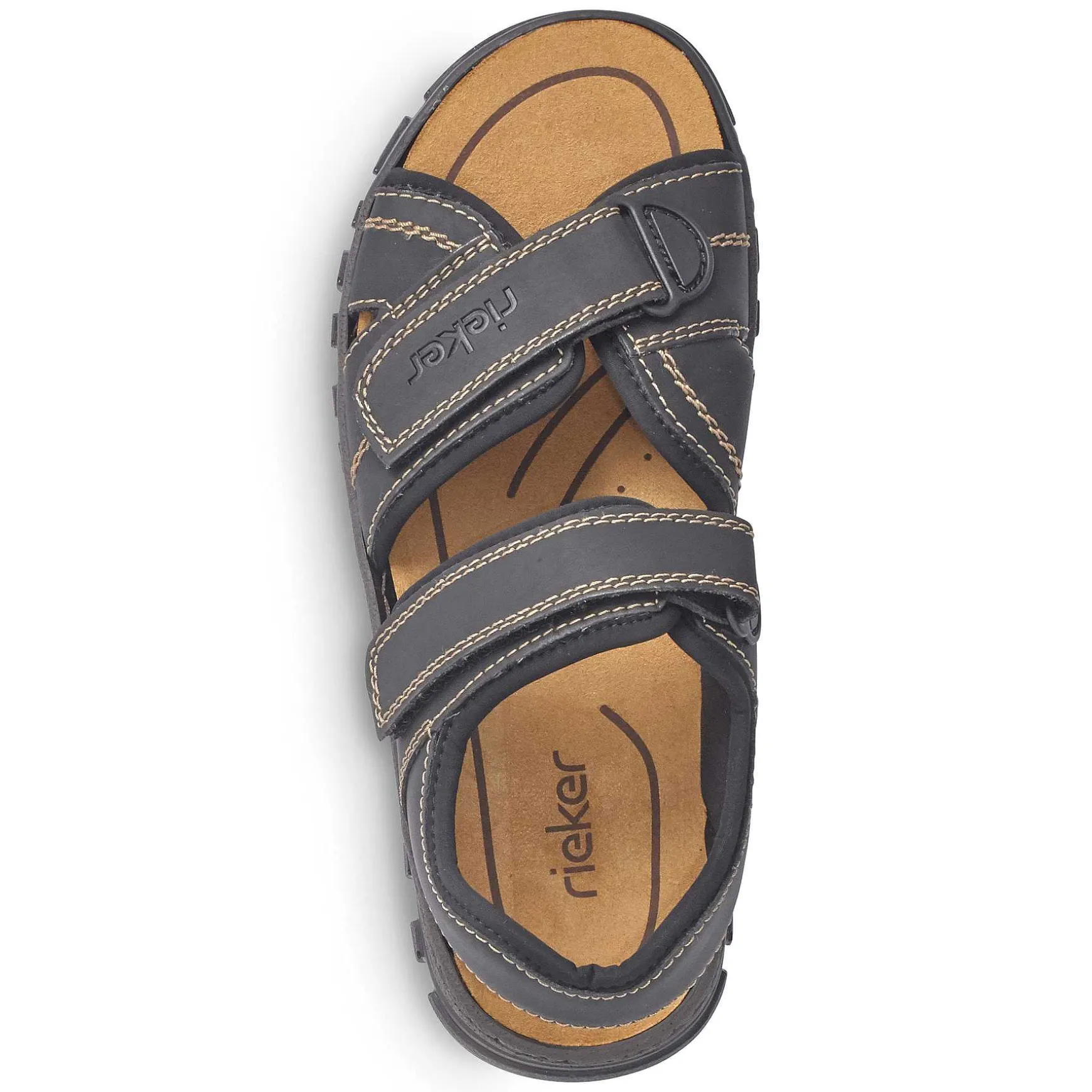 Rieker Men'S Trekking Sandals Graphite Black