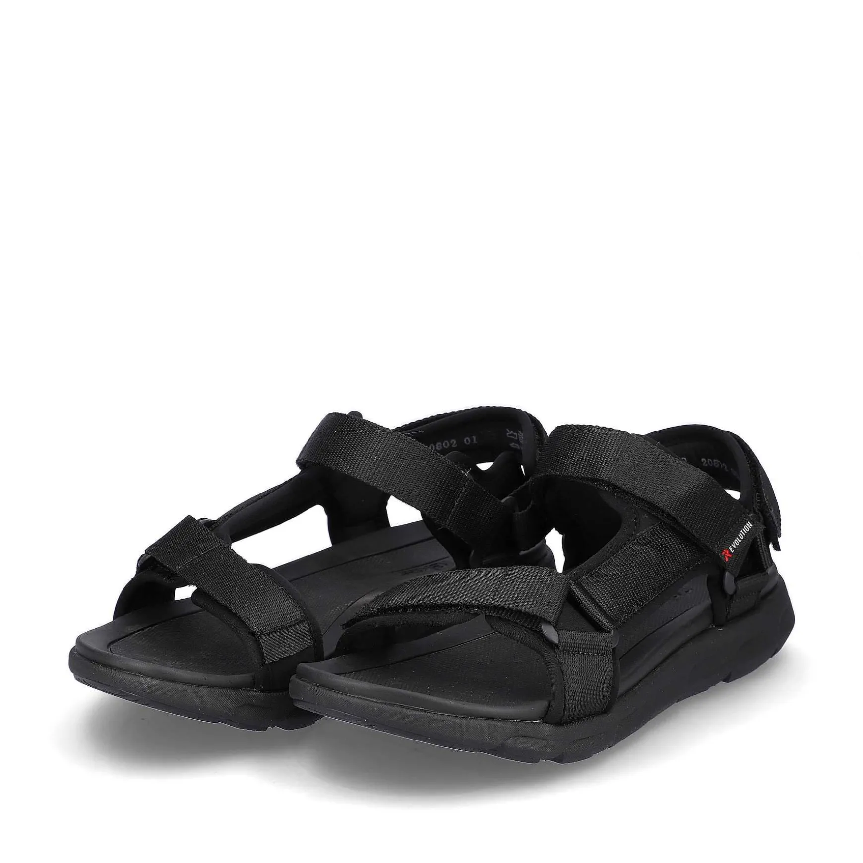 Rieker Men'S Trekking Sandals Deep Black