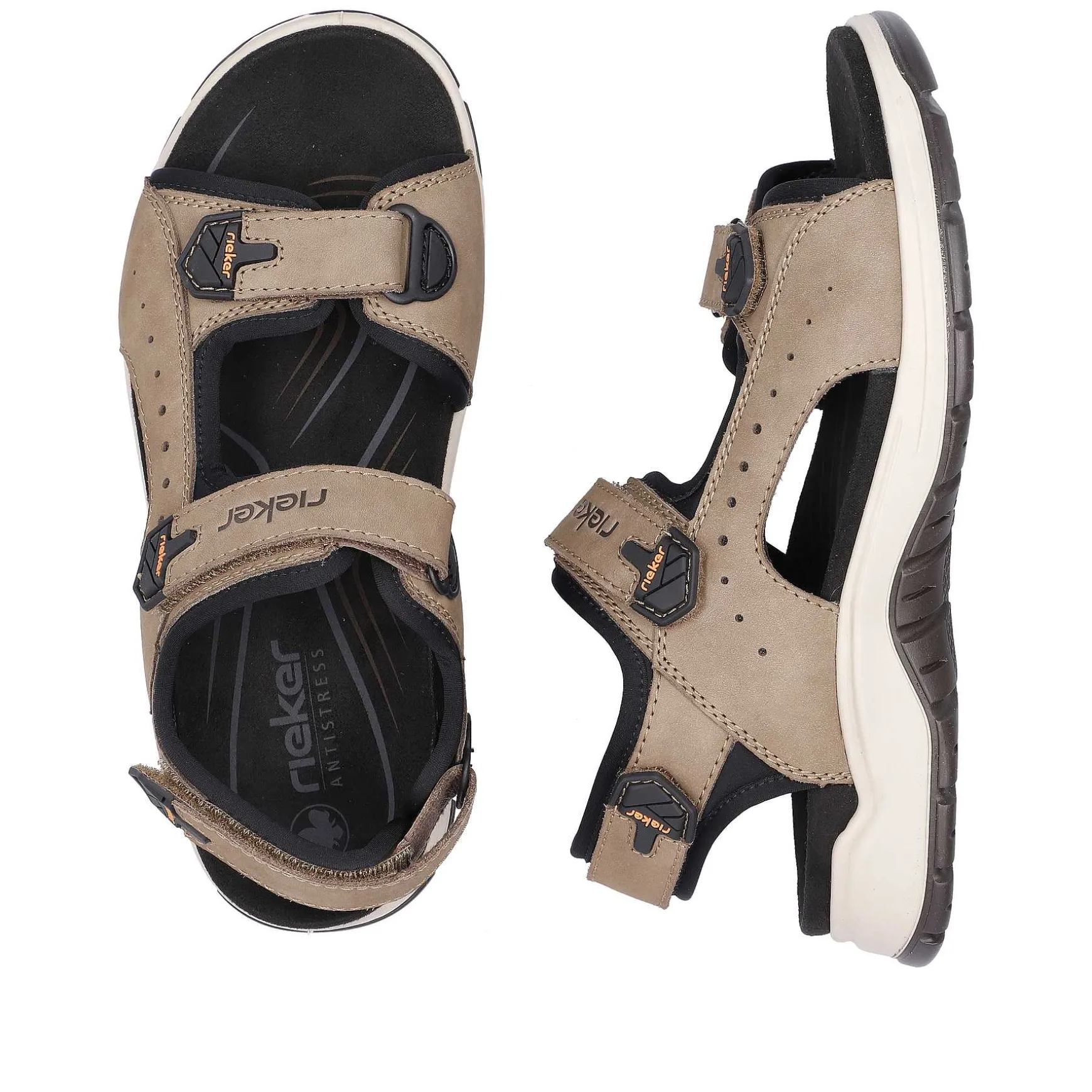 Rieker Men'S Trekking Sandals Light Brown